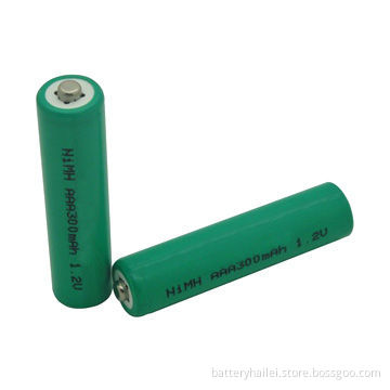 NiMH Batteries with 300mAh Capacity and with 1.2V Voltage